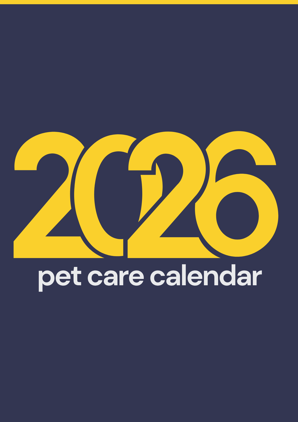Pet Care Calendar 2026 PDF