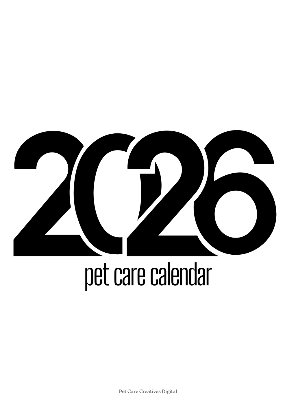 Pet Care Calendar 2026 (Printable PDF)