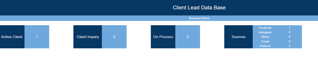 FREE Client Lead Spreadsheet Tracker