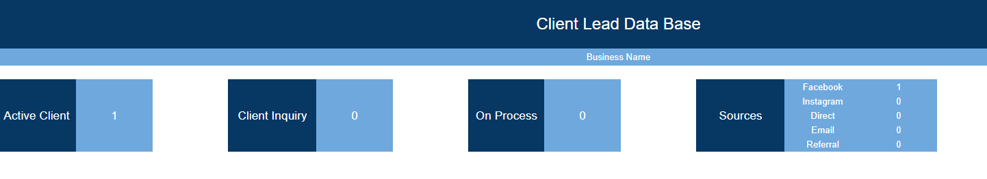 FREE Client Lead Spreadsheet Tracker